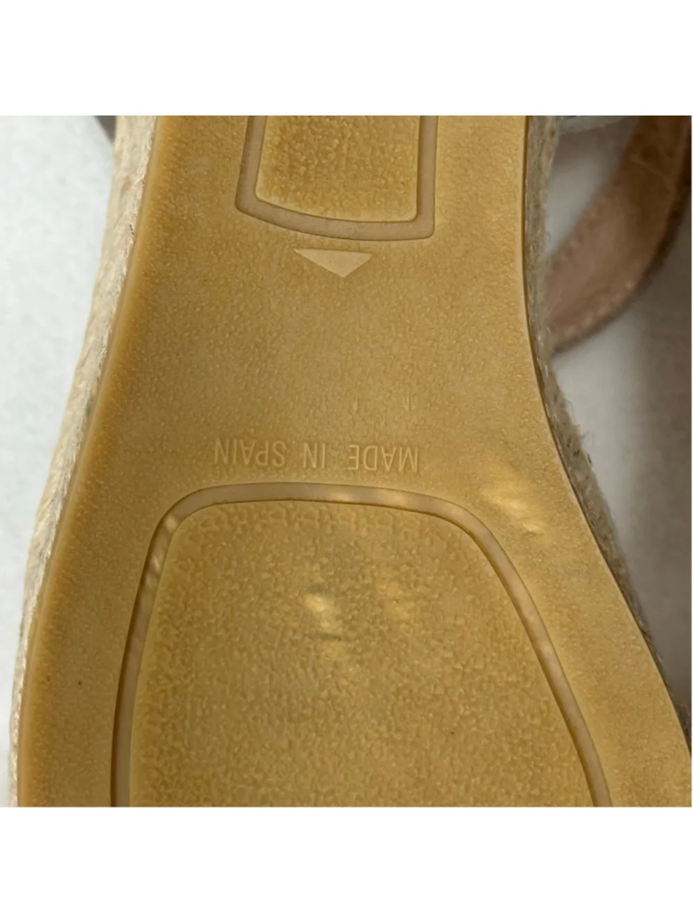 Women's Eric Michael Beige Suede Espadrille Summer Dress Wedges Size 6.5
